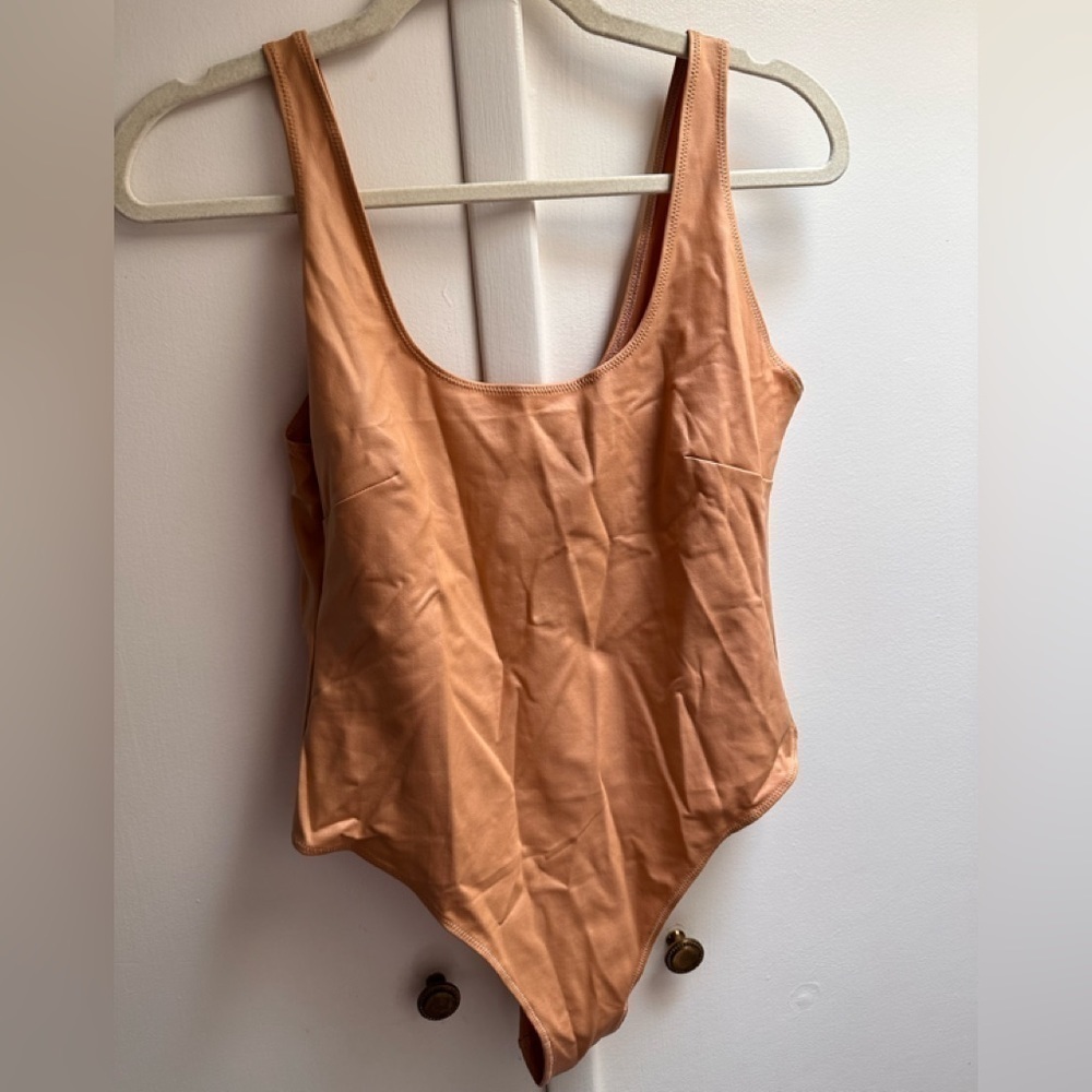🤎 SKIMS Wet Jersey Tank Bodysuit Large NWT Soft Stretch